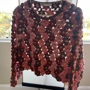 New never worn Zara cropped knitted sweater.